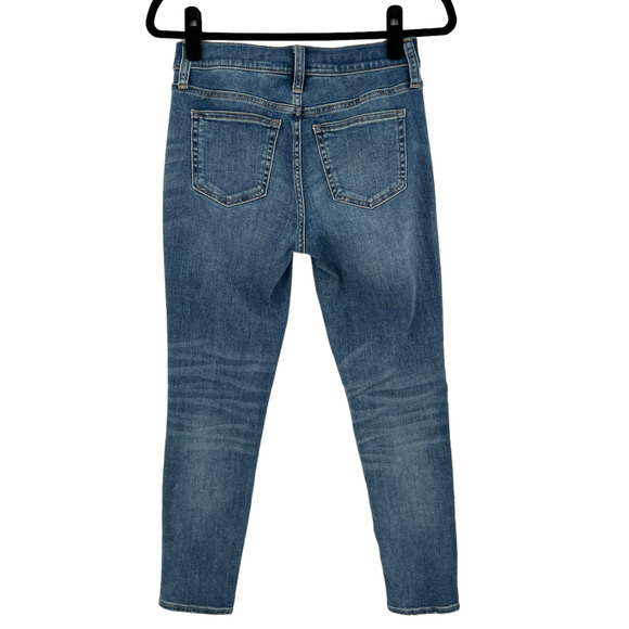 J. Crew 8” Toothpick Jeans in Horse Shoe Wash AQ837 - Picture 6 of 13